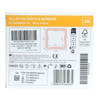 Allevyn gentle border 8x8cm x16